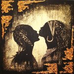Couple Afrik  50X50  Vendu