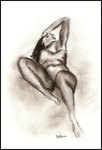 Femme I  40X50  70�  crayon sur papier canson