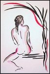 S&eacute;r&eacute;nit&eacute; II  24X30  50�  Encre de chine sur papier