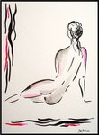 Repos  24X30  50�  Encre de chine sur papier