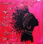 Rouge Afrik  40X40  vendu