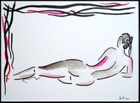 Repos II  24X30  50�  Encre de chine sur papier