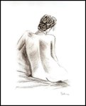 Femme V  40X50  70�  crayon sur papier canson