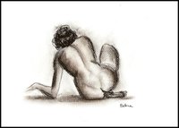 Femme III  40X40  65�  crayon sur papier canson